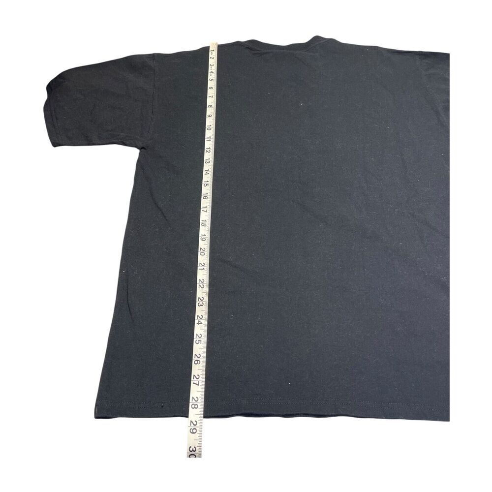 Vintage Fruit of the Loom Lofteez Shirt Men's Large Black Yellow Rose of Kops - Picture 5 of 7
